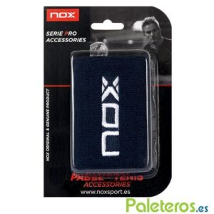Muñequeras NOX azules con logo blanco