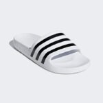 Chanclas Adidas Adilette Aqua Blancas Rayas Negras 20