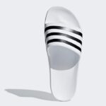 Chanclas Adidas Adilette Aqua Blancas Rayas Negras 2020
