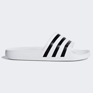 Chanclas Adidas Adilette Aqua Blancas Rayas Negras