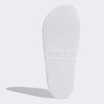 Chanclas Adidas Adilette Aqua Blancas Rayas Negras Suela