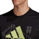 Detalle camiseta Adidas Padel Negra Detalle camiseta Adidas Padel Negra