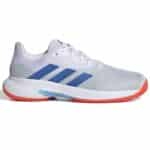 Zapatillas Adidas Courtjam Control blancas y azules 2022