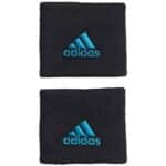 Muñequeras Adidas Negras-Azules Pequeñas