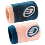 Muñequeras Bullpadel Azul-Salmon Pequeñas