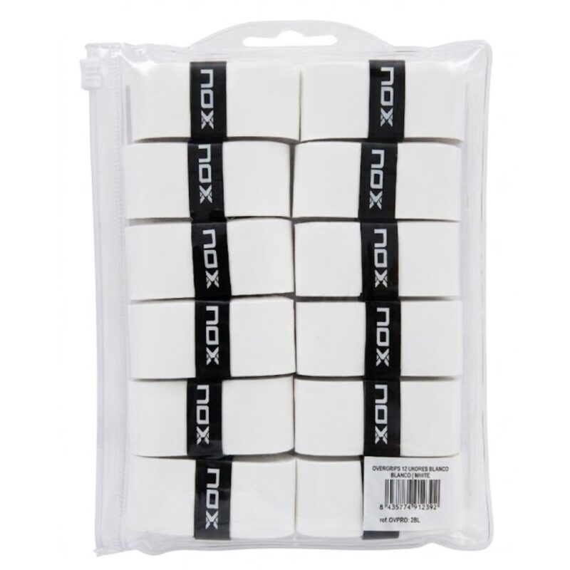 Blíster 12 Overgrips NOX Blancos Lisos