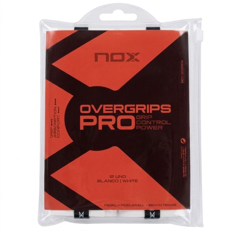 Blíster 12 Overgrips NOX Blancos Lisos Blíster 12 Overgrips NOX Blancos Lisos