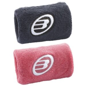 Muñequeras Bullpadel Negro-Rosa