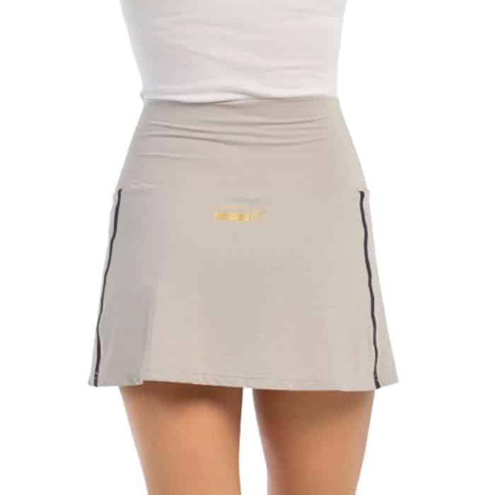 Falda mujer color piedra vigore de Bullpadel