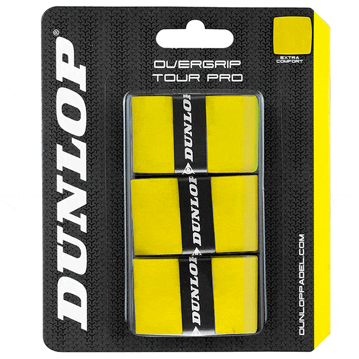 Blíster 3 overgrips lisos amarillos Dunlop Blíster 3 overgrips lisos amarillos Dunlop