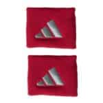 Pack de 2 muñequeras Adidas pequeñas rojas