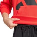 Detalle de la Sudadera Adidas Big Logo Roja