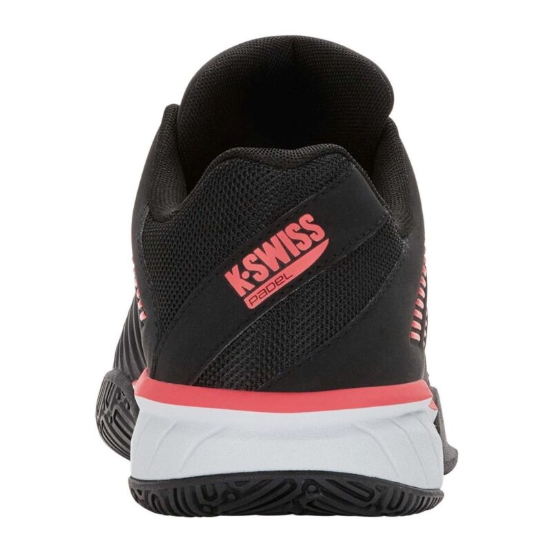 Detalle de las Zapatillas K-Swiss Express Light 3 Padel Negras/Rojas