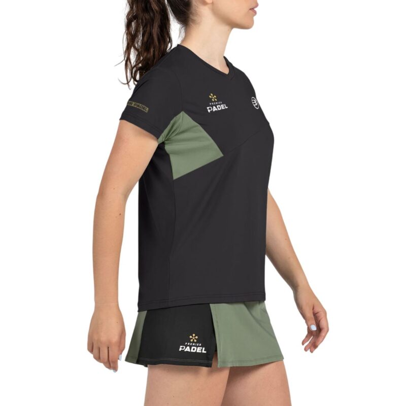Camiseta Bullpadel Pampan Negra W Premier Padel 2026
