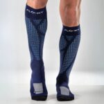 Detalle de los Calcetines Floky Run Up Long Azules Detalle de los Calcetines Floky Run Up Long Azules