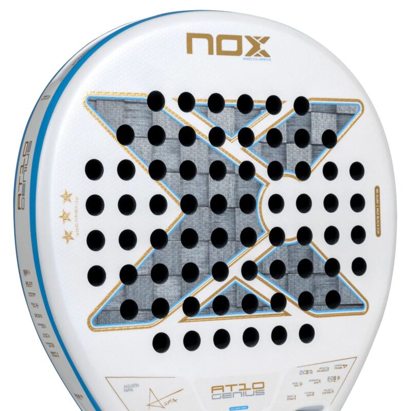 Detalle de la Pala NOX AT10 Genius 18K Alum Argentina