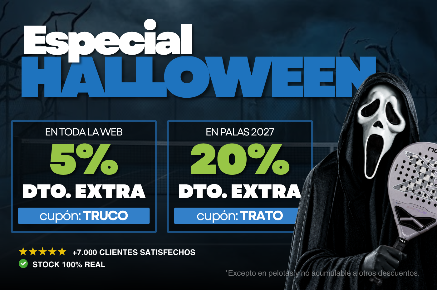 Rebajas de Halloween en pádel 2027