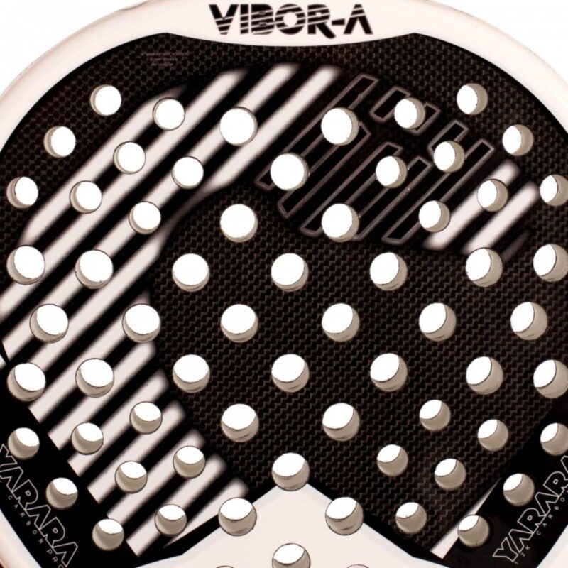 Detalle de la Pala Vibora Yarara Pro White 2.0 2026
