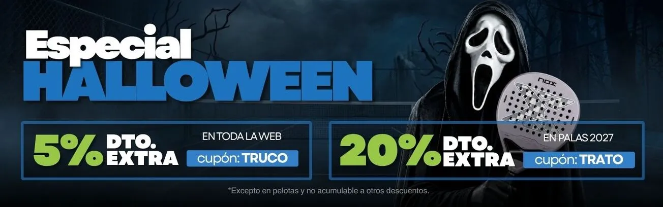 Rebajas de Halloween en pádel 2027